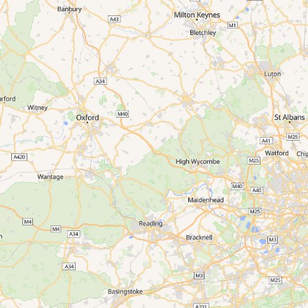 Mesma região em Ruas — OpenFreeMap